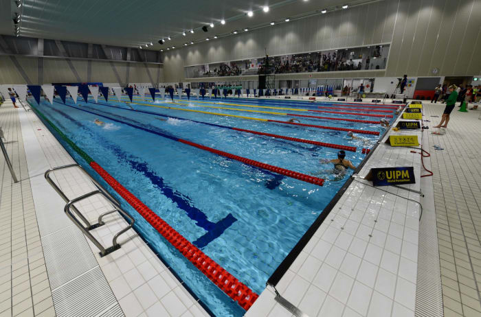 A general view of an Olympic pool.
