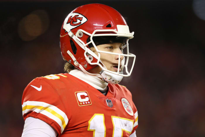 patrick mahomes at the afc championship game