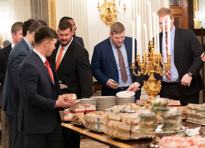 clemson football players at the white house