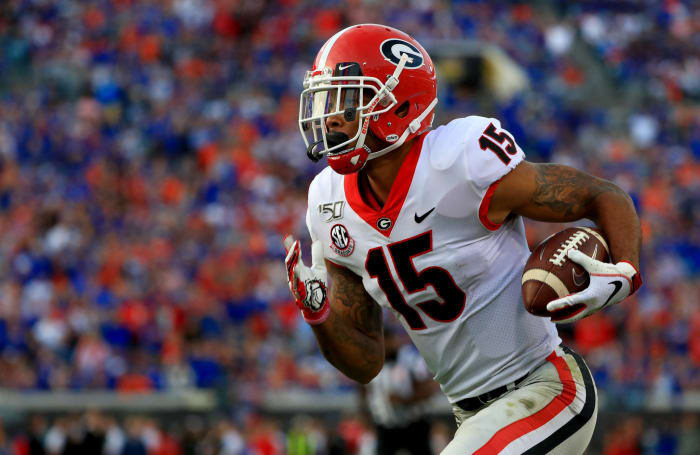 Georgia wide receiver Lawrence Cager against Florida.