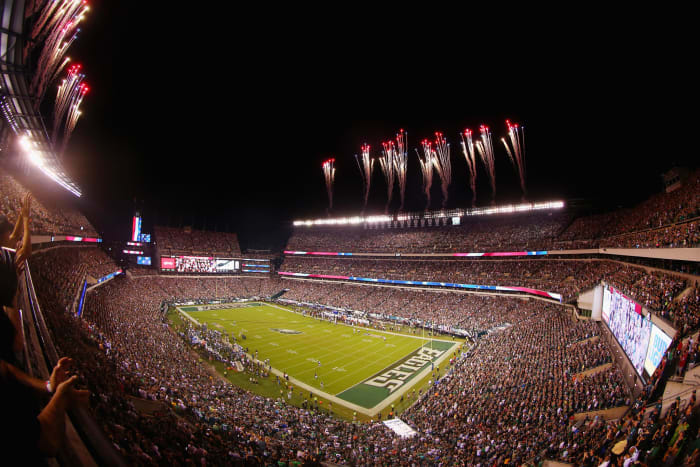 A general view of the Philadelphia Eagles stadium.