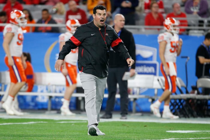 Ryan Day in the first half of the Ohio State-Clemson game.