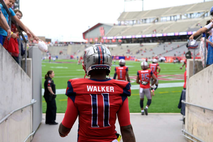 PJ Walker of the Houston Roughnecks takes the field.