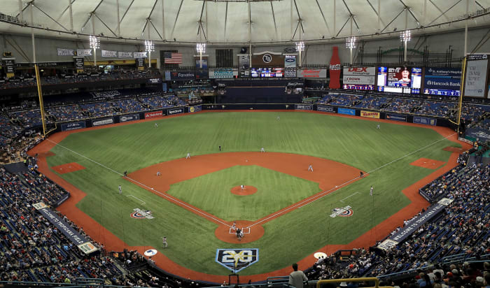 A general view of the Tampa Bay Rays stadium.