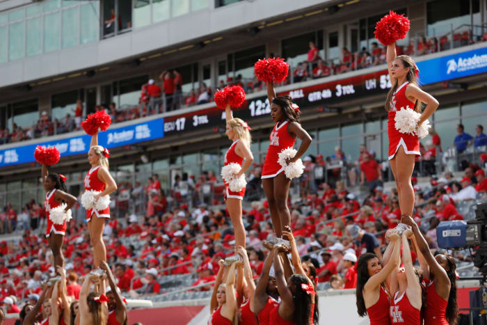 Houston Cougars cheerleaders at a game vs. ECU.