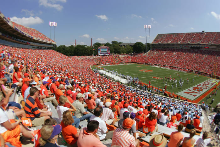 A view of Clemson's stadium.