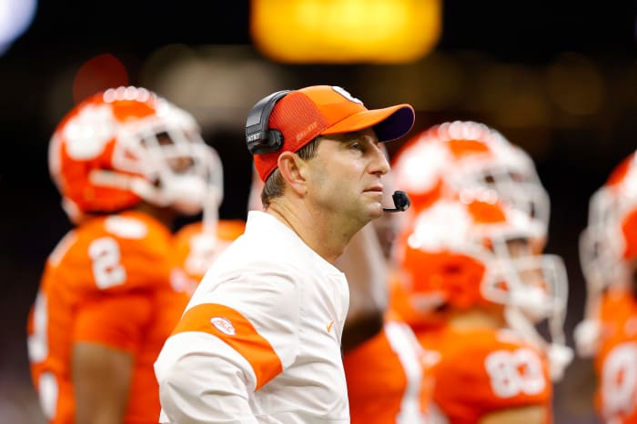 Clemson head coach Dabo Swinney not happy with the refs at the national title game in New Orleans.