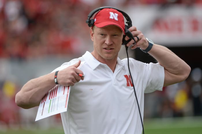Scott Frost coaching at Nebraska.