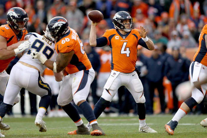 Case Keenum prepares to throw.