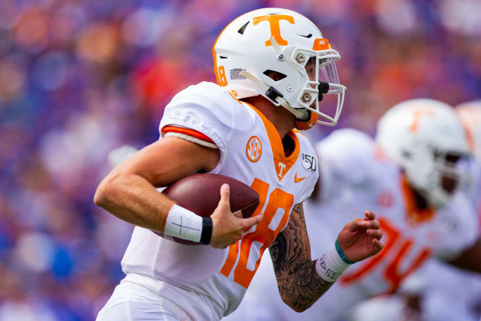 Brian Maurer running the ball against Florida.