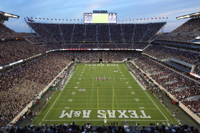 A general view of Texas A&M's football stadium.