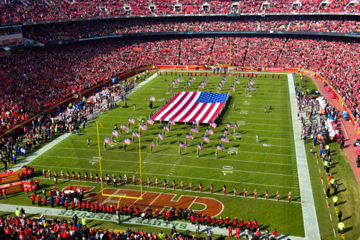 A general view of the Kansas City Chiefs stadium.