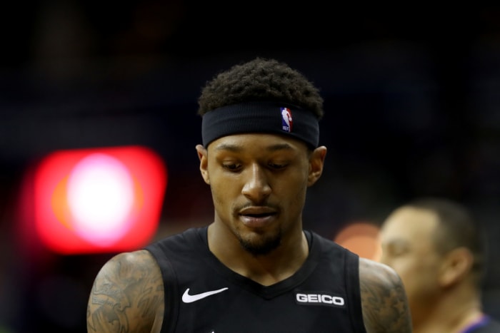 A closeup of Washington Wizards superstar Bradley Beal.