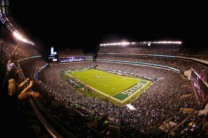 A general view of the Philadelphia Eagles stadium.