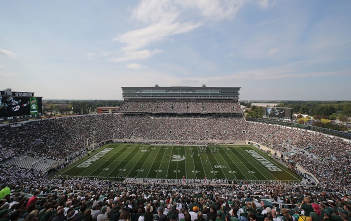 A general view of Michigan State's football stadium.