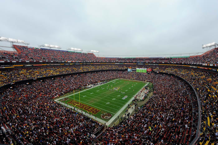 A general view of the Washington Football Team stadium FedExField.