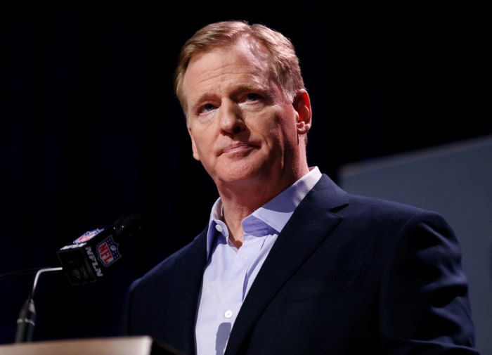 roger goodell speaks to nfl reporters