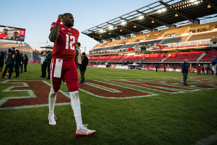 XFL quarterback Cardale Jones in his first DC Defenders game.