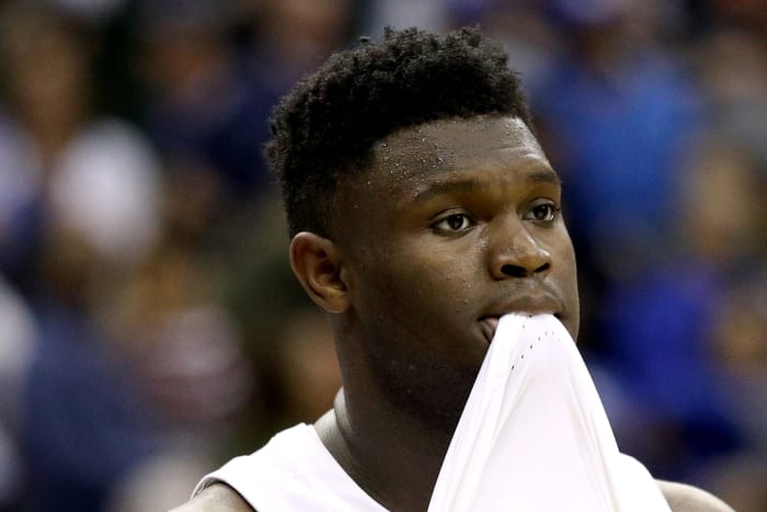 zion williamson reacts to duke's final game