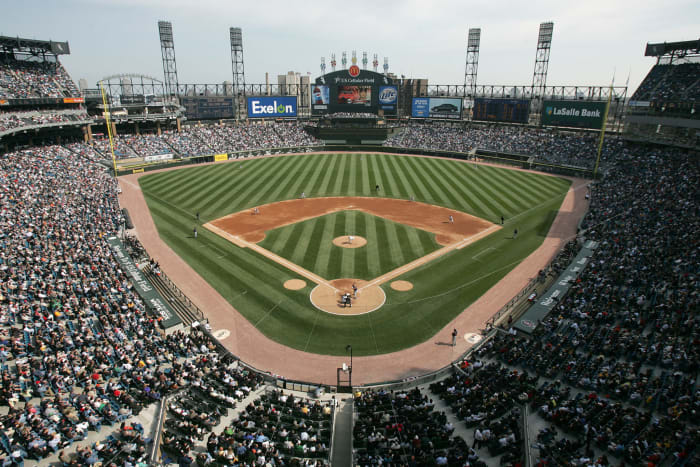 A general view of the Chicago White Sox stadium.