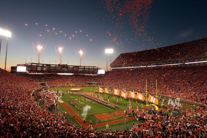 Clemson Memorial Stadium during a Tigers game against Syracuse.