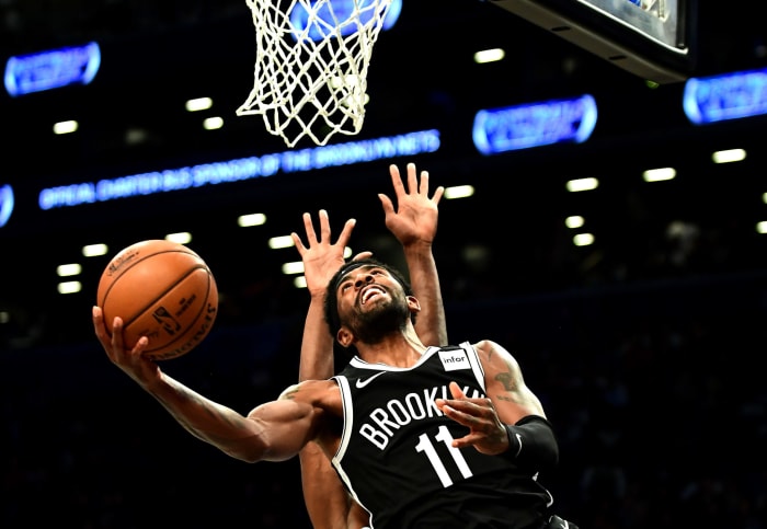 Kyrie Irving in his first regular season game in Brooklyn.