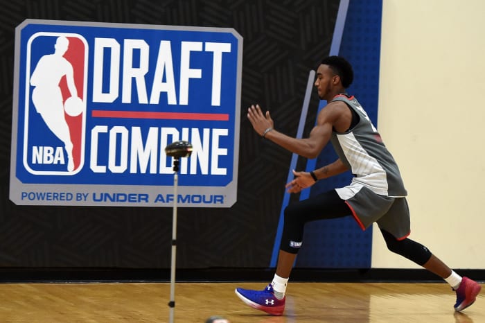 Terrance Ferguson competes in the combine.
