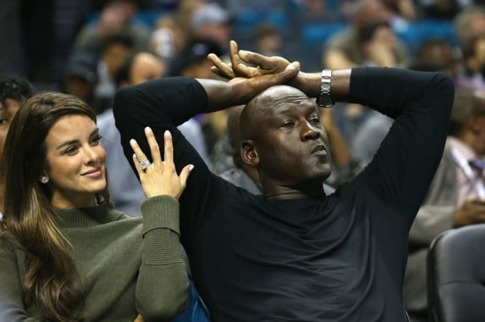 Michael Jordan and his wife, Yvette Prieto