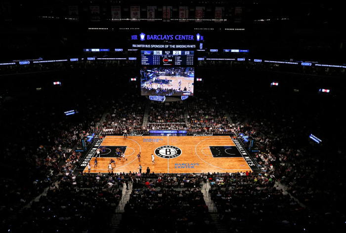 A general view of the Brooklyn Nets arena.