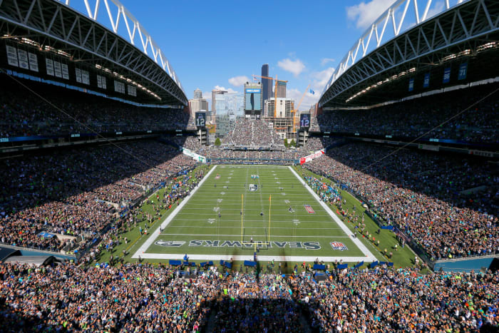 A general view of the Seattle Seahawks stadium.