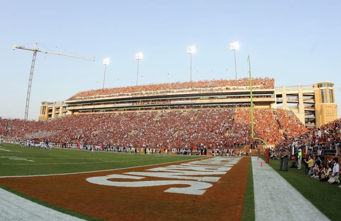 An interior view of the Texas Longhorns stadium.