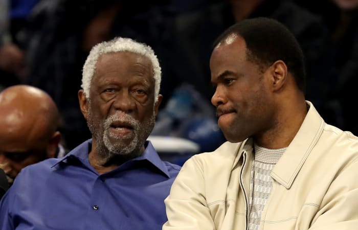 Bill Russell talking to David Robinson.