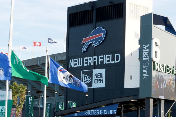 An exterior view of the Buffalo Bills stadium.
