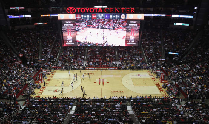 A general view of the Houston Rockets' stadium.