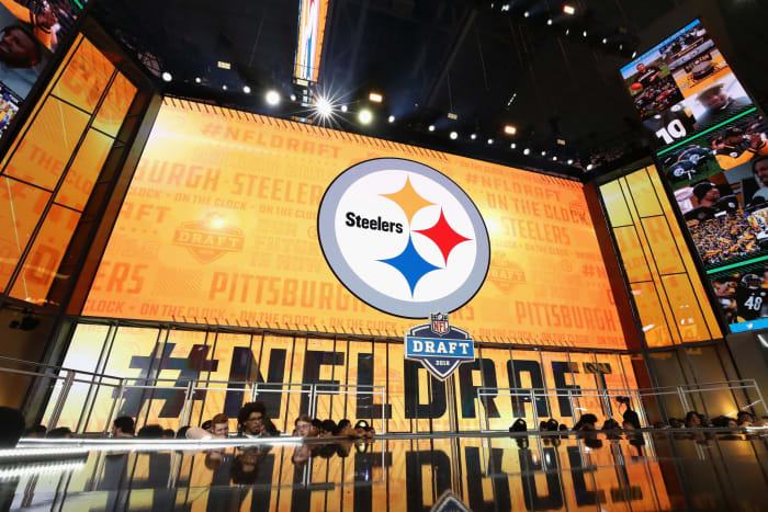 A general view of the stage at the NFL Draft as the Steelers are set to pick.