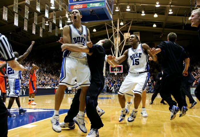 Duke player David McClure is pumped.