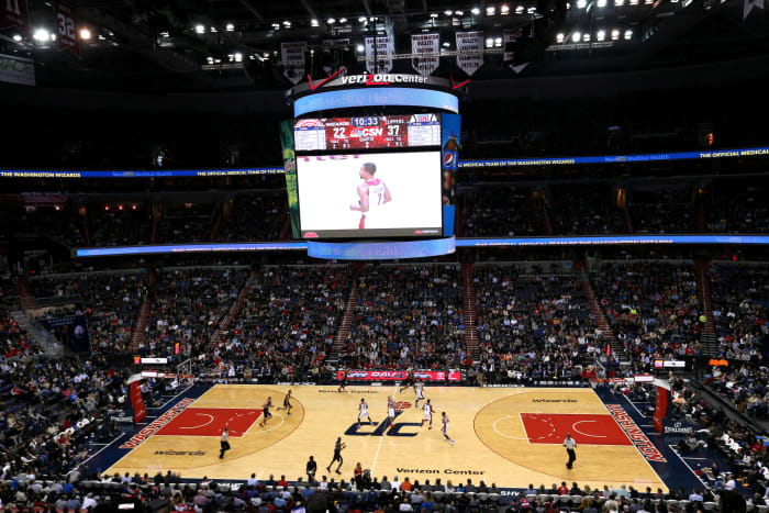 A general view of the Washington Wizards arena.