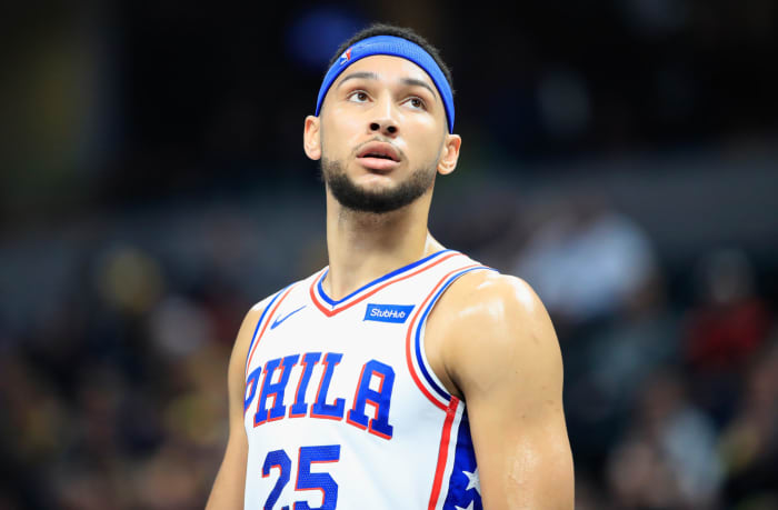 A closeup of Ben Simmons.