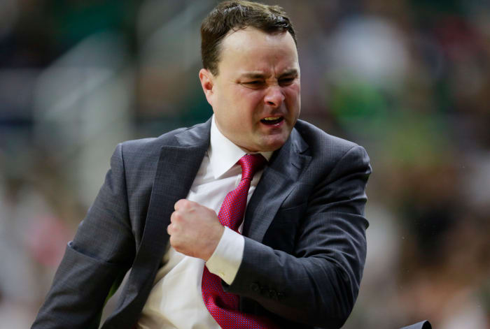 archie miller gets upset during a game