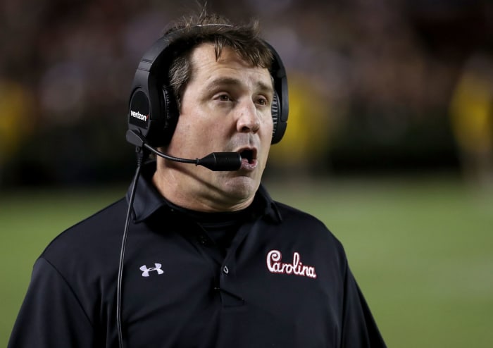 South Carolina head coach Will Muschamp on the sideline.