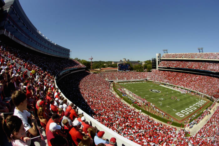 A general view of the Georgia Bulldogs football stadium.