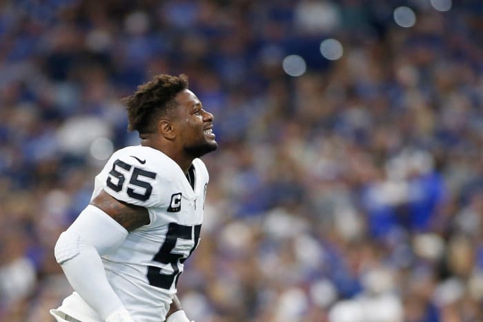 Oakland Raiders linebacker Vontaze Burfict in Indianapolis.