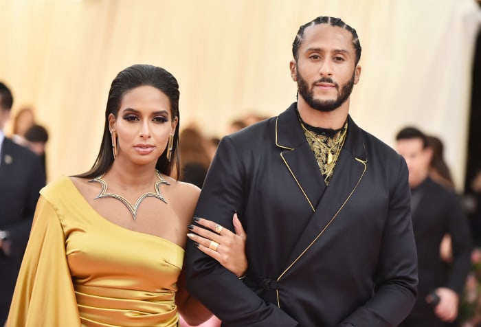 Colin Kaepernick with his girlfriend, Nessa Diab.