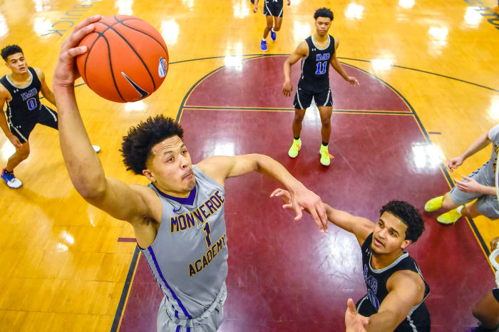 Cade Cunningham skies for a huge dunk.