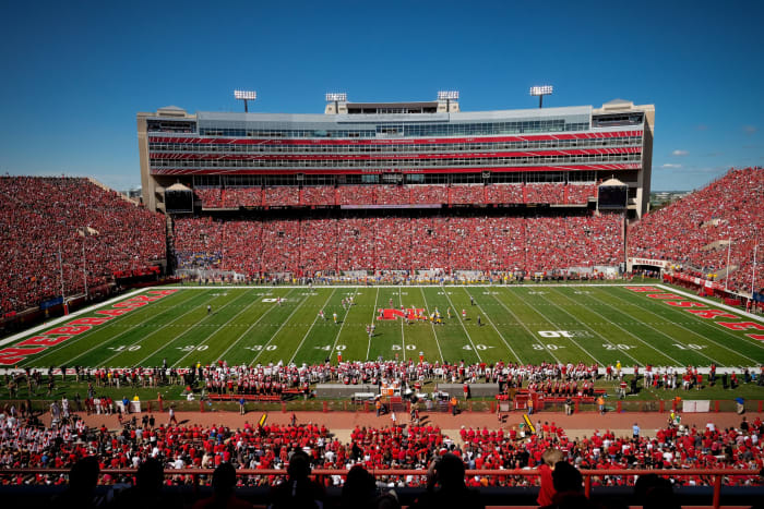View of the Nebraska Cornhuskers fans.