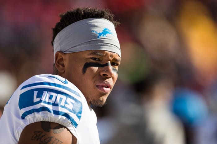 Marvin Jones on the field before a game.