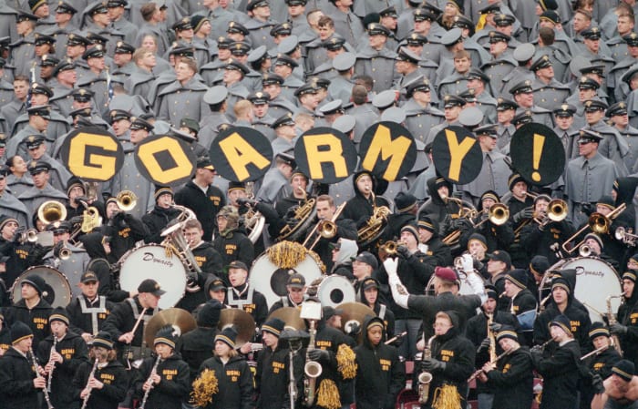 A general view of Army fans attending the Army-Navy Game in 1997.