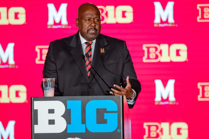 Maryland coach Mike Locksley at Big Ten Media Days.