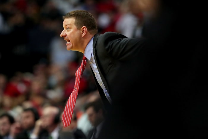 A closeup of Texas Tech coach Chris Beard.