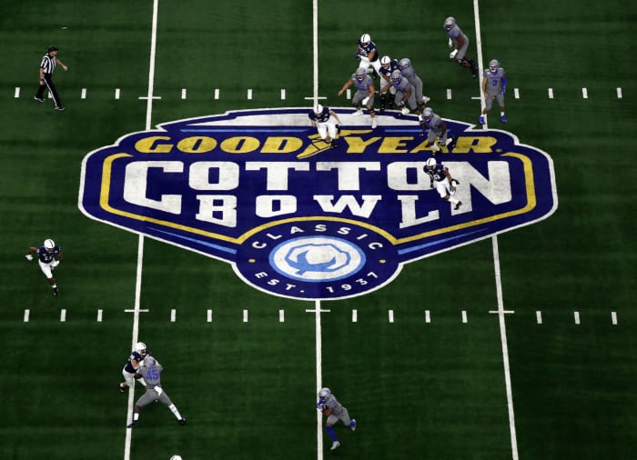 Memphis and Penn State playing in the Cotton Bowl Classic.